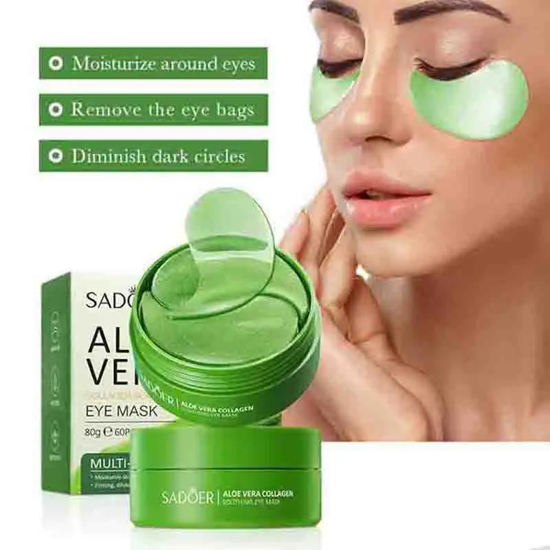 Sheet Mask Collagen - 알로에 베라 콜라겐 아이 마스크, 다크