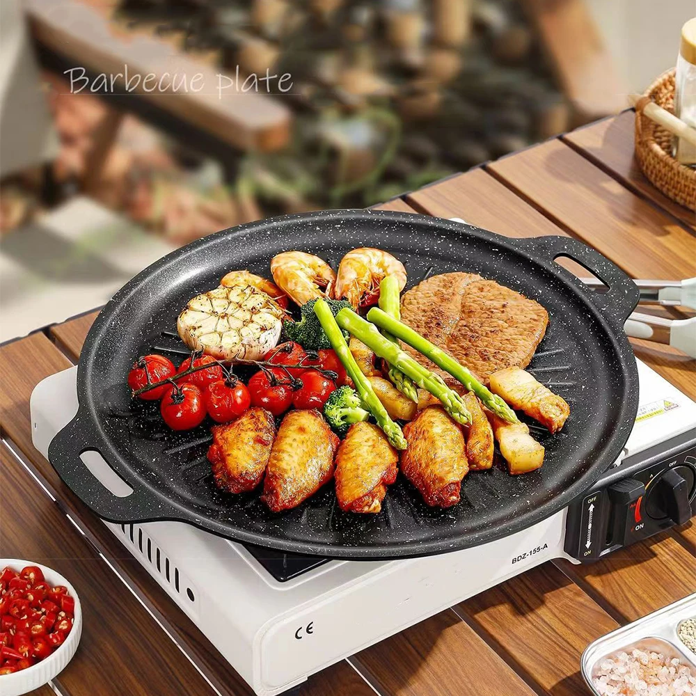 34CM 야외 바베큐 그릴 팬 논스틱 베이킹 트레이 한 - Korean Bbq Grill 리뷰 및 가격