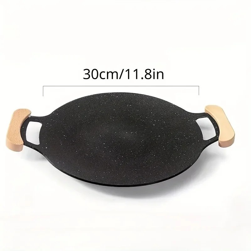 새로운 디자인 1개 한국식 논스틱 원형 그릴 팬, 나무 - Korean Bbq Grill 리뷰 및 가격